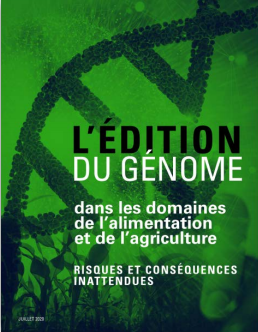 couverture rapport édition génétique