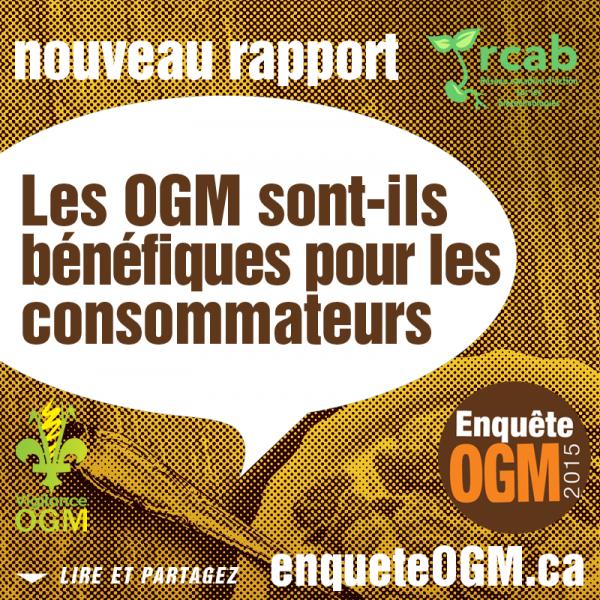 Nouveau sondage et rapport: OGM-consommateurs