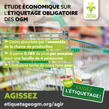 Coût de l'étiquetage OGM au Québec