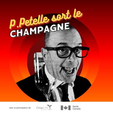 vanasse en petelle avec flûte de champagne